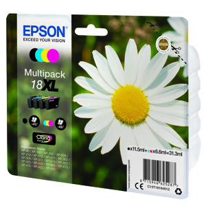 Epson 18XL T181640 C13T18164022 barevná (CMYK) originálna cartridge