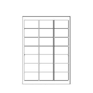 Samolepiace etikety 63,5 x 38,1 mm, 21 etikiet, A4, 100 listov