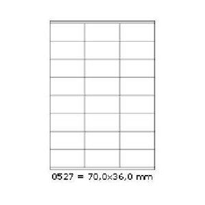 Samolepiace etikety 70 x 36 mm, 24 etikiet, A4, 100 listov