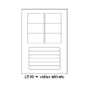 Samolepiace etikety 76 x 45,5 mm, 12 etikiet, A4, 100 listov