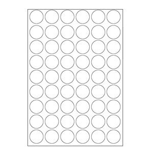 Samolepiace etikety 30 x 30 mm, 54 etikiet, A4, 100 listov