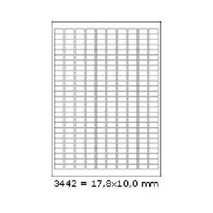 Samolepiace etikety 17,8 x 10 mm, 270 etikiet, A4, 100 listov