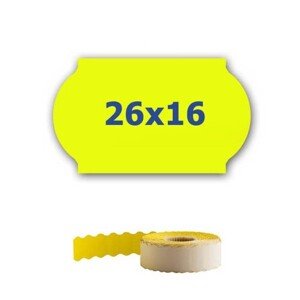 Cenové etikety do kleští, 26mm x 16mm, 700ks, signální žluté