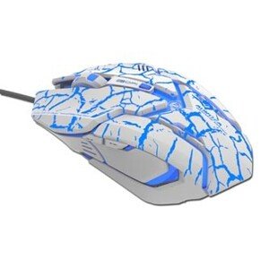 E-blue Myš Auroza Gaming EMS639WHCZ-IU, 4000DPI, optická, 6tl., drátová USB, bílá, herní