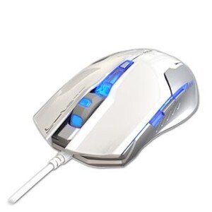 E-blue Myš Auroza G EMS607WHAA-IU, 3000DPI, optická, 6tl., drátová USB, bílá