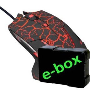 E-blue Myš Mazer Pro EMS600BKCA-IU, 2500DPI, optická, 6tl., drátová USB, černo-červená, herní, e-box