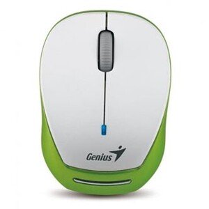 Genius Myš Micro Traveler 9000R V3 31030132102, 1200DPI, 2.4 [GHz], optická, 3tl., bezdrátová, bílo-zelená, vestavěná baterie, univerzální