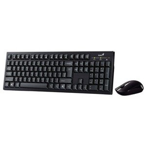 Genius KM-8101 31340014403, sada klávesnice s bezdrátovou optickou myší, 1x AAA, 1x AA, CZ/SK, multimediální, nízkoprofilová typ 2.4 [Ghz], be