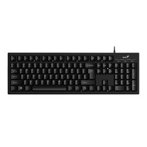 Genius Smart KB-100 31300005400, klávesnice US, klasická, drátová (USB), černá, leštěný hliník