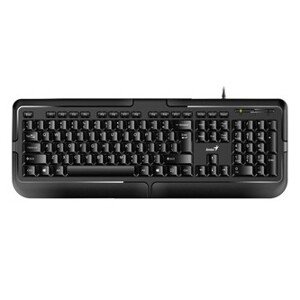 Genius KB-118 31300010400, klávesnice US, klasická, voděodolná typ drátová (USB), černá