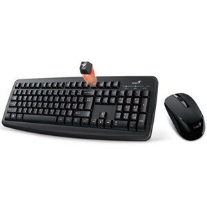 Genius Smart KM-8100 31340004400, sada klávesnice s bezdrátovou optickou myší, AAA, US, klasická, 2.4 [Ghz], bezdrátová, černá