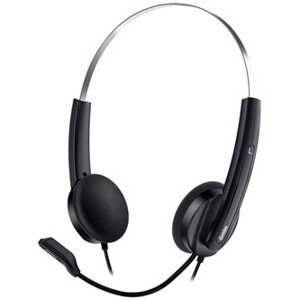 Genius HS-220U 31710020400, sluchátka s mikrofonem, ovládání hlasitosti, černá, 2.0, uzavřená, USB