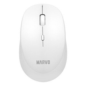 Marvo Myš WM103WH, 1600DPI, 2.4 [GHz], optika, 4tl., bezdrátová, bílá, 1 ks AA, kancelářská, tichá