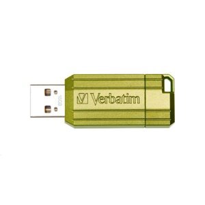 VERBATIM 49070, Flash Disk 16GB Store 'n' Go PinStripe, eukalyptově zelená