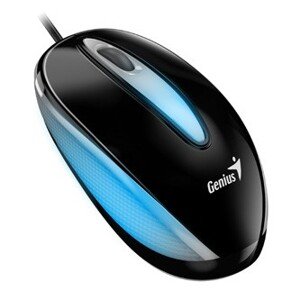 Genius Myš DX-Mini 31010025404, 1000DPI, optická, 3tl., drátová USB, černá, klasická, RGB podsvícení