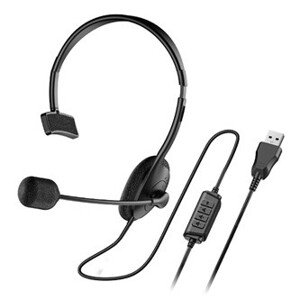 Genius HS-100U 31710027400, sluchátka s mikrofonem, ovládání hlasitosti, černá, 2.0, náhlavní, USB