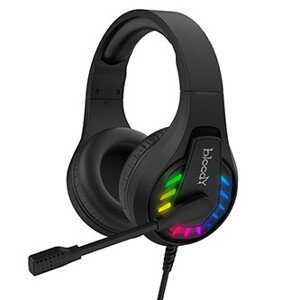 A4Tech Bloody G230 G230-BK, sluchátka s mikrofonem, ovládání hlasitosti, černá, herní sluchátka, USB