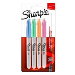 Sharpie 2065402, popisovač Fine, mix farieb, 4ks, 0.9mm, permanentný, blistr