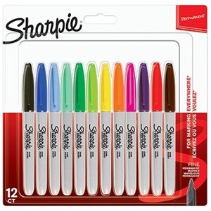 Sharpie 2065404, popisovač Fine, mix farieb, 12ks, 0.9mm, permanentný, blistr