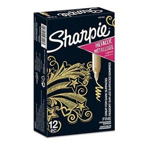 Sharpie 1891062, popisovač Metallic, zlatý, 12ks, 1.4mm, permanentný