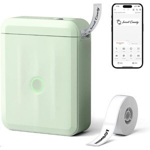 Niimbot D110-M Smart 1AA56291608, štítkovač, zelený + role etikiet