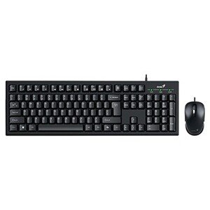 Genius KM-100SE COPILOT 31330009403, sada klávesnice s optickou myší, CZ/SK, drátová (USB), černá