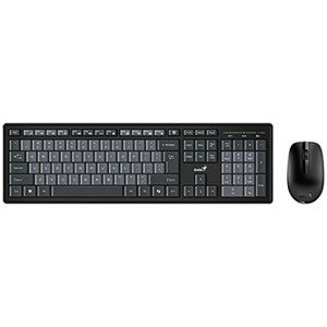 Genius Smart KM-8200 COPILOT 31340003430, sada klávesnice s bezdrátovou optickou myší, CZ/SK, klasická, černo-šedá