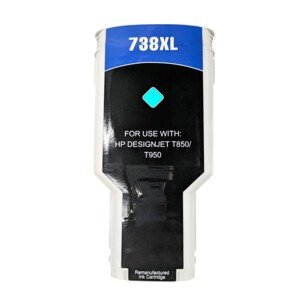 Kompatibilní cartridge s HP 738 676M6A azurová (cyan)
