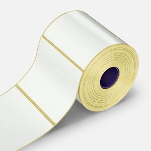 Samolepiace PP (polypropylénové) etikety, 70x25 mm, 1000 ks, pre TTR, strieborné, rolka