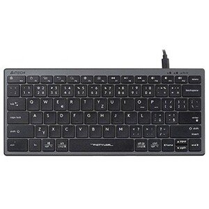 A4Tech FX51, Klávesnice CZ, bez numeriky, nízkoprofilová typ drátová (USB), šedá