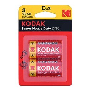 Baterie jednorázová zinkochloridová, tužková, LR14, 1.5V, Kodak, blistr, 2-pack, KOD-R14, Extra Heavy Duty
