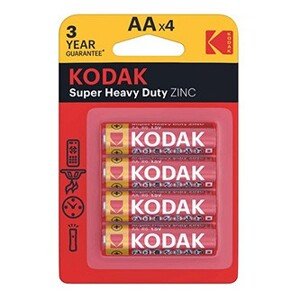 Baterie jednorázová zinkochloridová, tužková, AA, 1.5V, Kodak, blistr, 4-pack, KOD-R6, Extra Heavy Duty