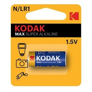 Baterie jednorázová alkalická, speciální, LR1, 1.5V, Kodak, blistr, 1-pack, KOD-LR1, alkalická