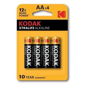 Baterie jednorázová alkalická, tužková, AA, 1.5V, Kodak, blistr, 4-pack, KOD-LR6XT, Alkaline XTRALIFE