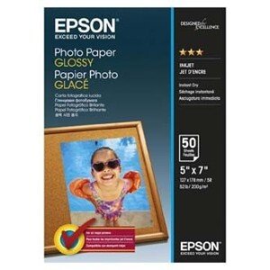 Epson Glossy Photo Paper C13S042545, 200 g/m2, 13x18cm, 50ks, lesklý, atramentový, biely, foto papier
