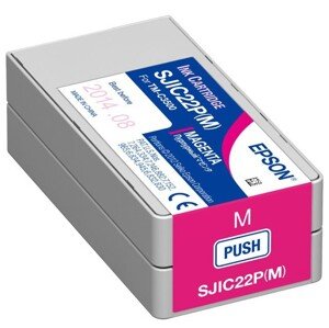 Epson GJIC5(M) C13S020565 pre ColorWorks, purpurová (magenta) originálna cartridge