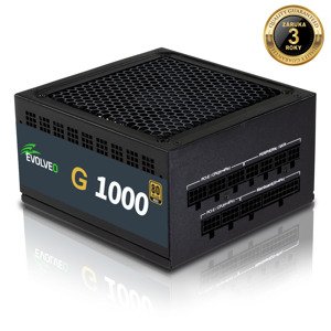 EVOLVEO G1000 PCIe 5.0, 1000W ATX 3.0 zdroj, 80+ GOLD, aPFC, 140mm ventilátor, 3-ročná záruka