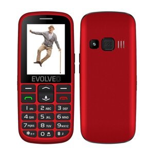 EVOLVEO EasyPhone EG mobilný telefón pre seniorov s nabíjacím stojančekom (červená farba)