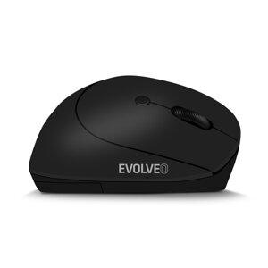 EVOLVEO LadyErgo, tichá vertikálna ergonomická myš, 2,4 GHz, čierna
