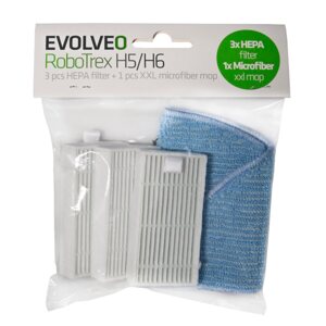 EVOLVEO RoboTrex H5, H6, príslušenstvo (3 ks HEPA filter + 1 ks XXL mop z mikrovlákna)