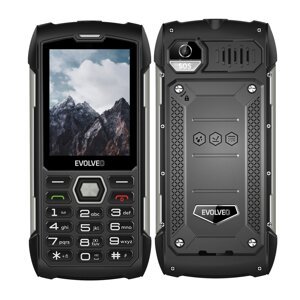 EVOLVEO StrongPhone H1, vodotesný odolný telefón Dual SIM, čierno-strieborný