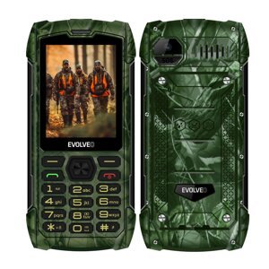 EVOLVEO StrongPhone H1, vodotesný odolný Dual SIM telefón, lovecká kamufláž