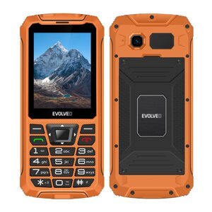 EVOLVEO StrongPhone Z6, vodotesný odolný telefón Dual SIM, oranžový