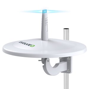EVOLVEO Jade 3, aktívna vonkajšia anténa FM/DAB+/DVB-T2, filter LTE, 4G, 5G