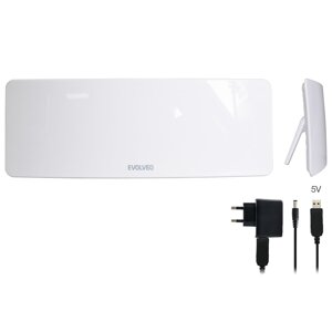 EVOLVEO Xany 1, 230/5V, aktívna izbová anténa DAB+/DVB-T2, filter LTE, 4G, 5G
