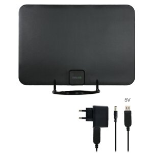 EVOLVEO Xany 2A, 230/5V, aktívna izbová anténa FM/DAB+/DVB-T2, filter LTE, 4G, 5G
