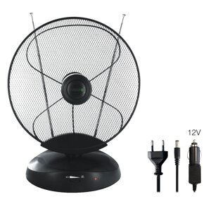EVOLVEO Xany 4, 230/12V, aktívna izbová anténa FM/DAB+/DVB-T2, filter LTE, 4G, 5G