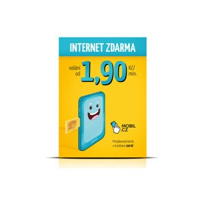MOBIL.SK predplatená karta s kreditom 200 Kč