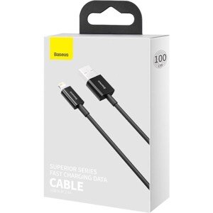 Baseus Superior Series rýchlonabíjací kábel Lightning 2.4A 1m čierna