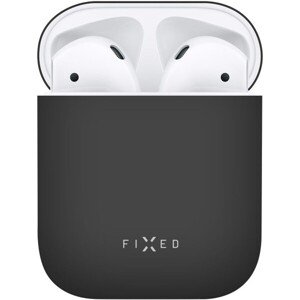 FIXED Silky ultratenké silikónové púzdro Apple Airpods čierne